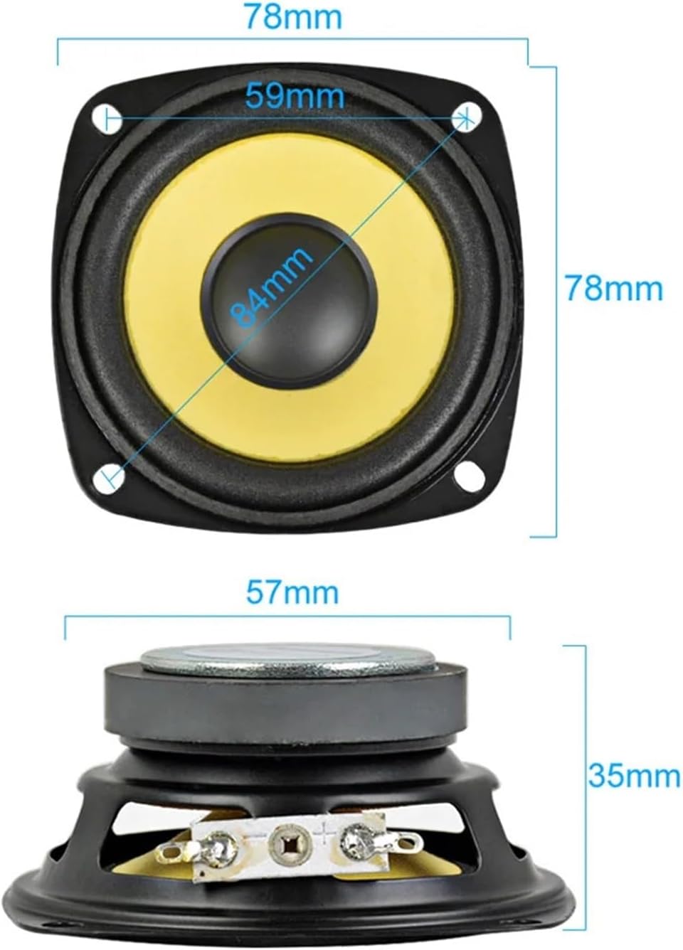 2Pcs 3 Inch Audio Portable Speakers Full Range 4 Ohm 10 W Sound Amplifier Speaker Multimedia Loudspeaker