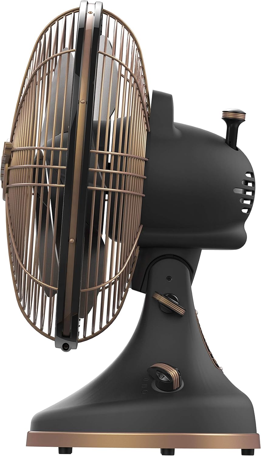 Vornado Silver Swan Alchemy Oscillating Vintage Fan, Gunmetal, Medium