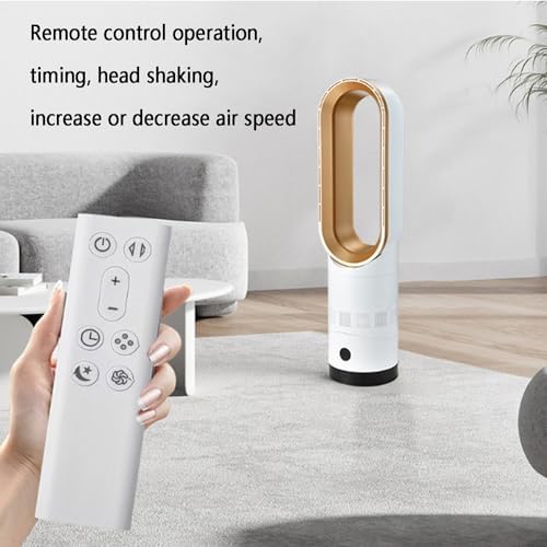 Tower Fans for Bedroom, Oscillating Fans with Remote, Pedestal Fan, Bladeless Fans Used with air conditioners can Quickly circulate Indoor air and Cool Down Quickly;(Gold)