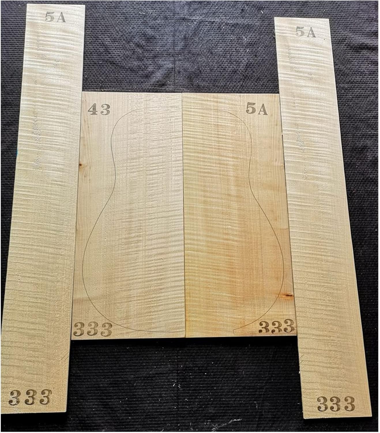 42 Inch Tiger Maple Back Side Single Board Guitar Material Guitar Making Material DIY Guitar Kit (Color : 10)