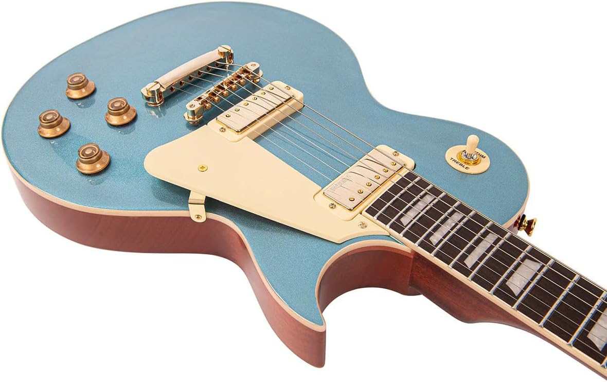 VINTAGE Electric Guitar, Right, Gun Hill Blue (V100MGHB)