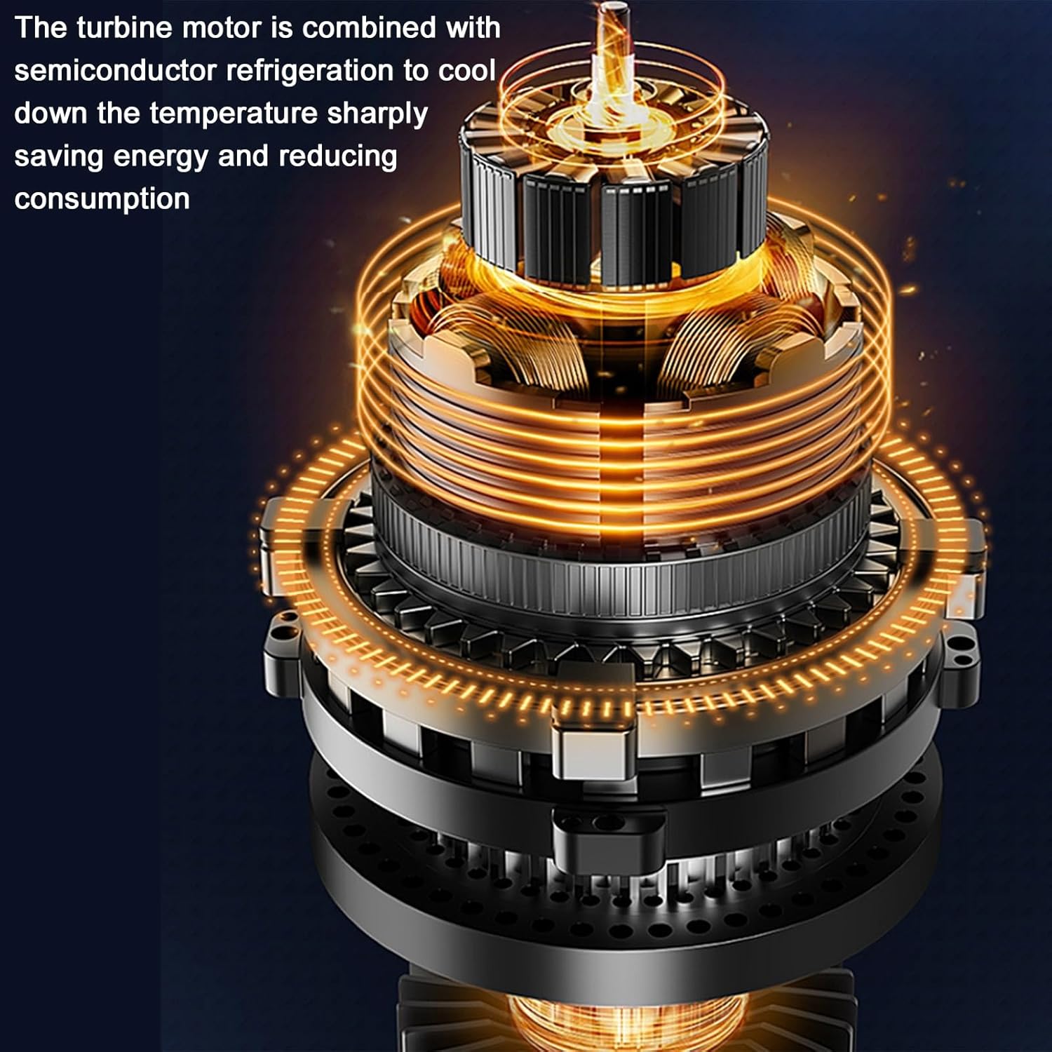 Semiconductor Refrigeration Portable Air Conditioners, Cooling Fan with Touch Screen & 3 Speeds, Mini Fan for Bedroom, Efficient Energy Saving