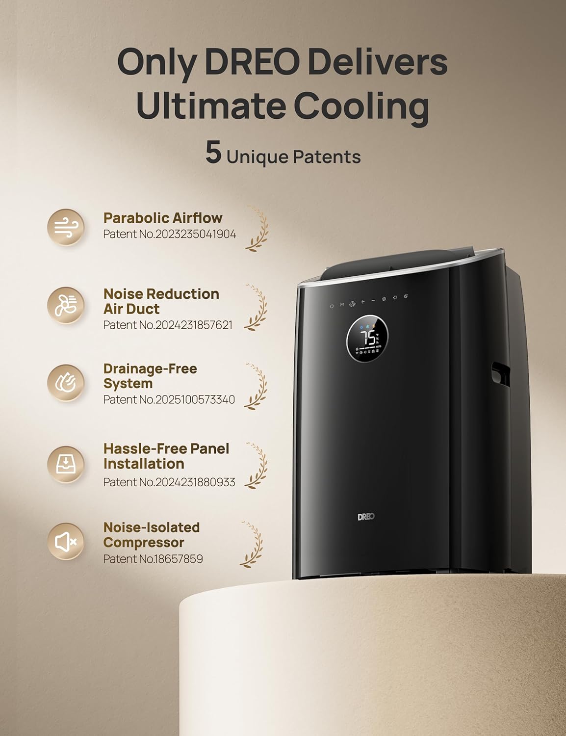 Dreo Portable Air Conditioners, 8,000 BTU Air Conditioner for Bedroom with Drainage-free Cooling, 45dB Quiet, APP/Voice/Remote, 24h Timer with Fan & Dehumidifier, Smart AC Unit for Room Indoors