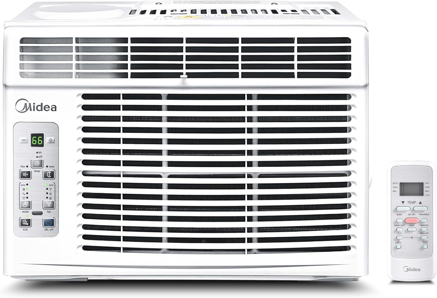 Midea 6,000 BTU Window Air Conditioner, 3-in-1 Cool/Fan/Dehumidifier Window AC Unit, Easycool Air Conditioner with Remote Control, Cools up to 250 Sq. Ft., Fits bedroom, study, office (2024 Upgrade)