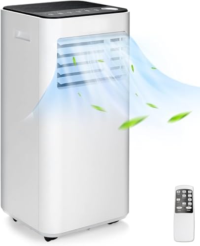 ARLIME Portable Air Conditioners, 10000 BTU Air Unit w/Built-in Dehumidifier, 24H Timer, Smart Sleep Mode, LED Touch Panel & Window Kit for Rooms up to 350 Sq.Ft