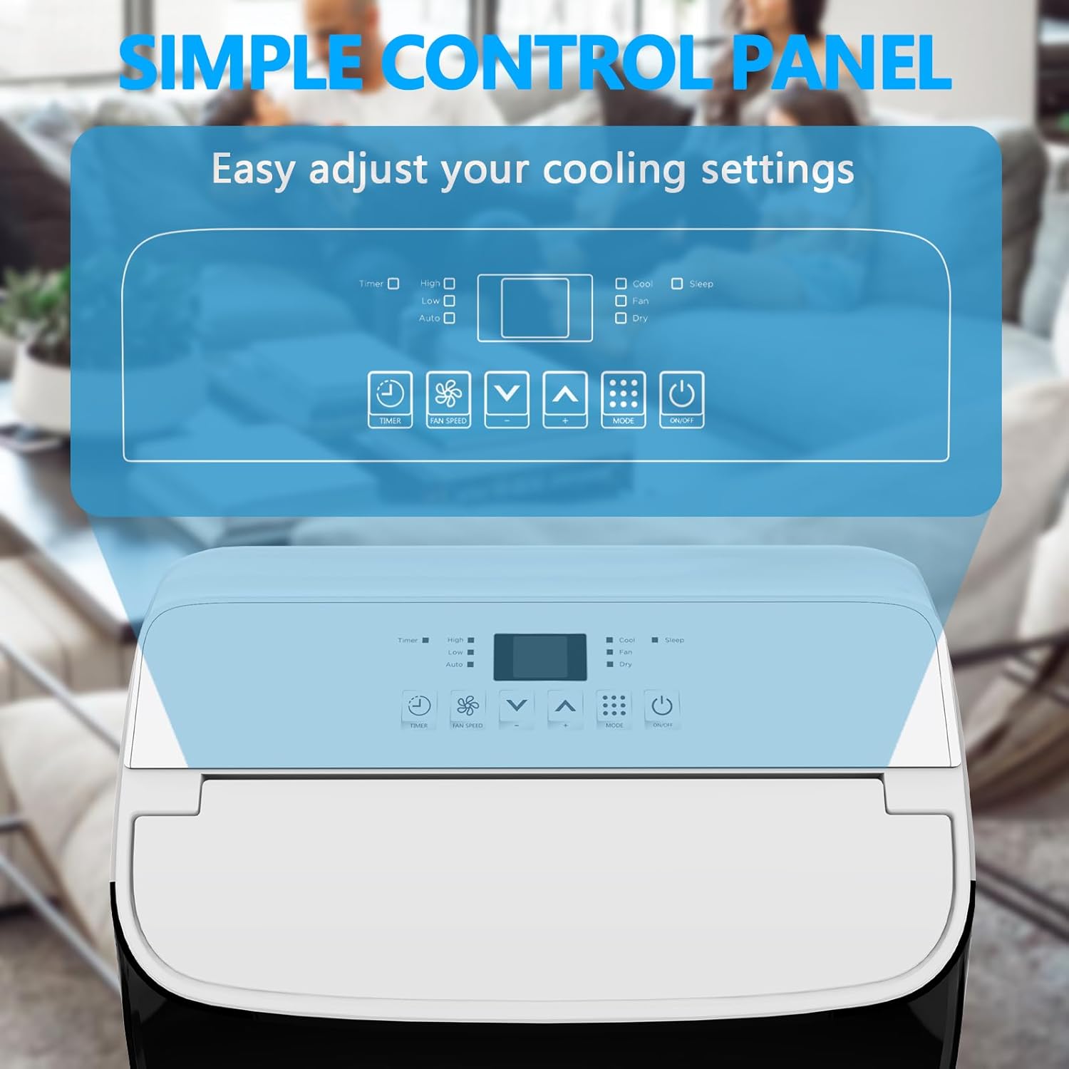 Portable Air Conditioner 14,000 BTU 3-In-1 Powerful AC Units Cools Up to 750 Sq.Ft, Smart Room Air Conditioning with Remote Control and 24H Timer, Standing Air Conditioner for Indoor Large Room