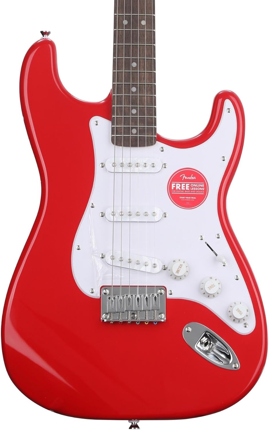 Fender Squier Sonic Stratocaster HT Electric Guitar, Torino Red, Includes Tuner and Strap