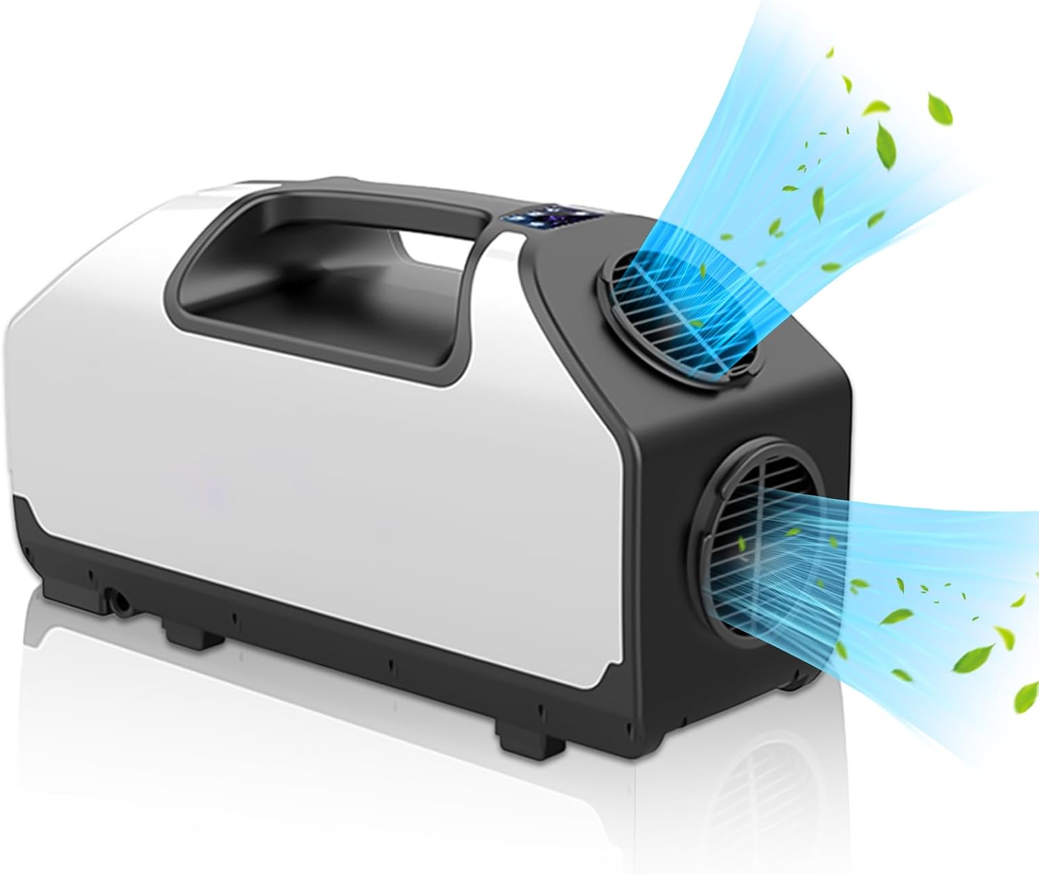 24V DC Portable Air Conditioners for Camping 2900BTU, Lightweight Tent Air Conditioner Dual Hose, Quiet Mini Portable AC Unit 4 Modes Cooling for Outdoor Fishing Truck Van RV Camper Garage Pet House