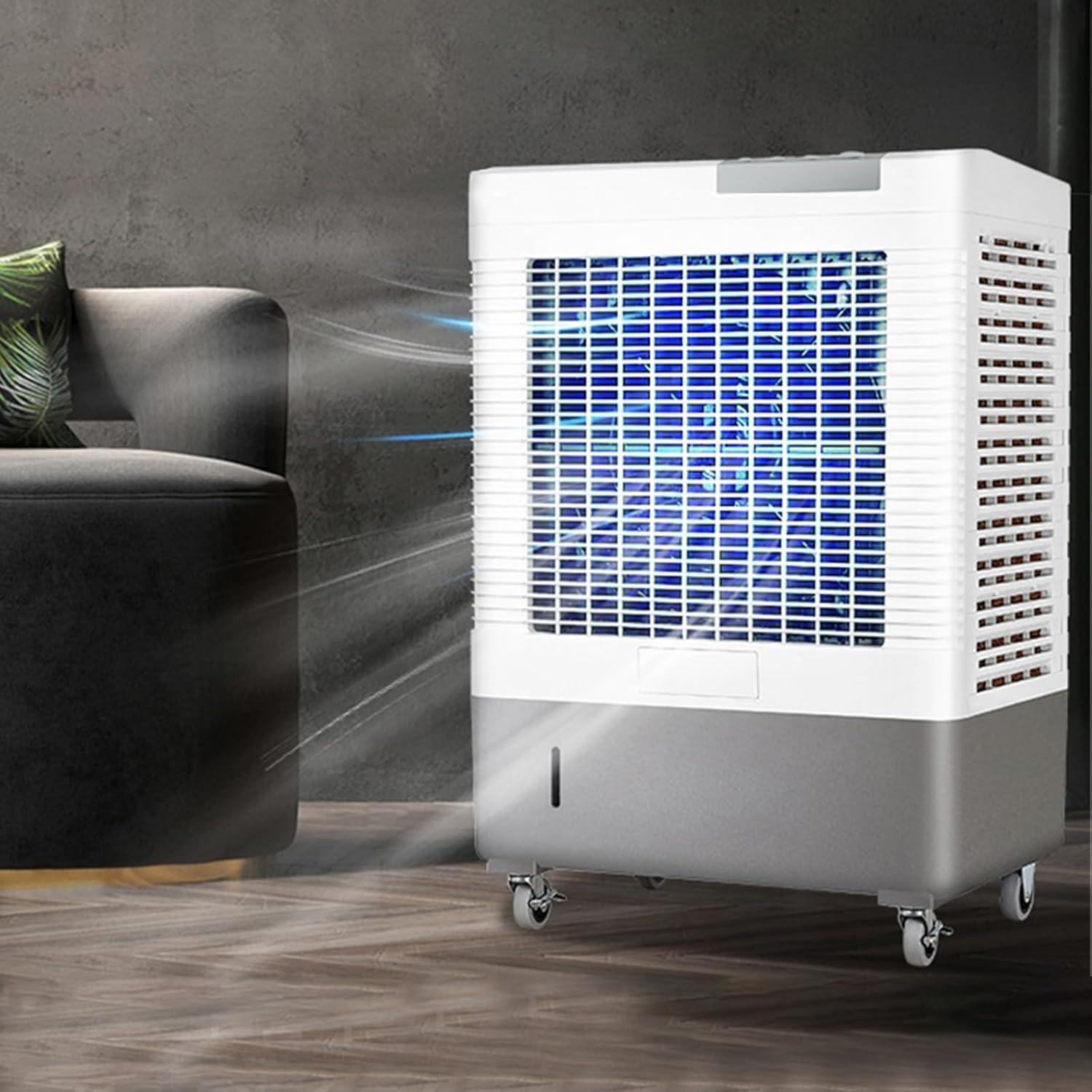 Portable Air Conditioners, Evaporative Air Cooler with 3 Speeds and Extra Large Water Tank, Quiet Swamp Cooler for Room Office