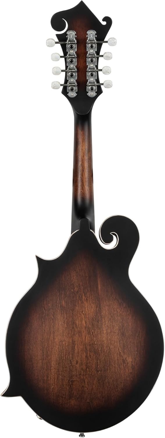 Ortega Guitars, 8-String Americana Series F-Style Acoustic-Electric Mandolin, Right, Whiskey Burst (RMFE30-WB)