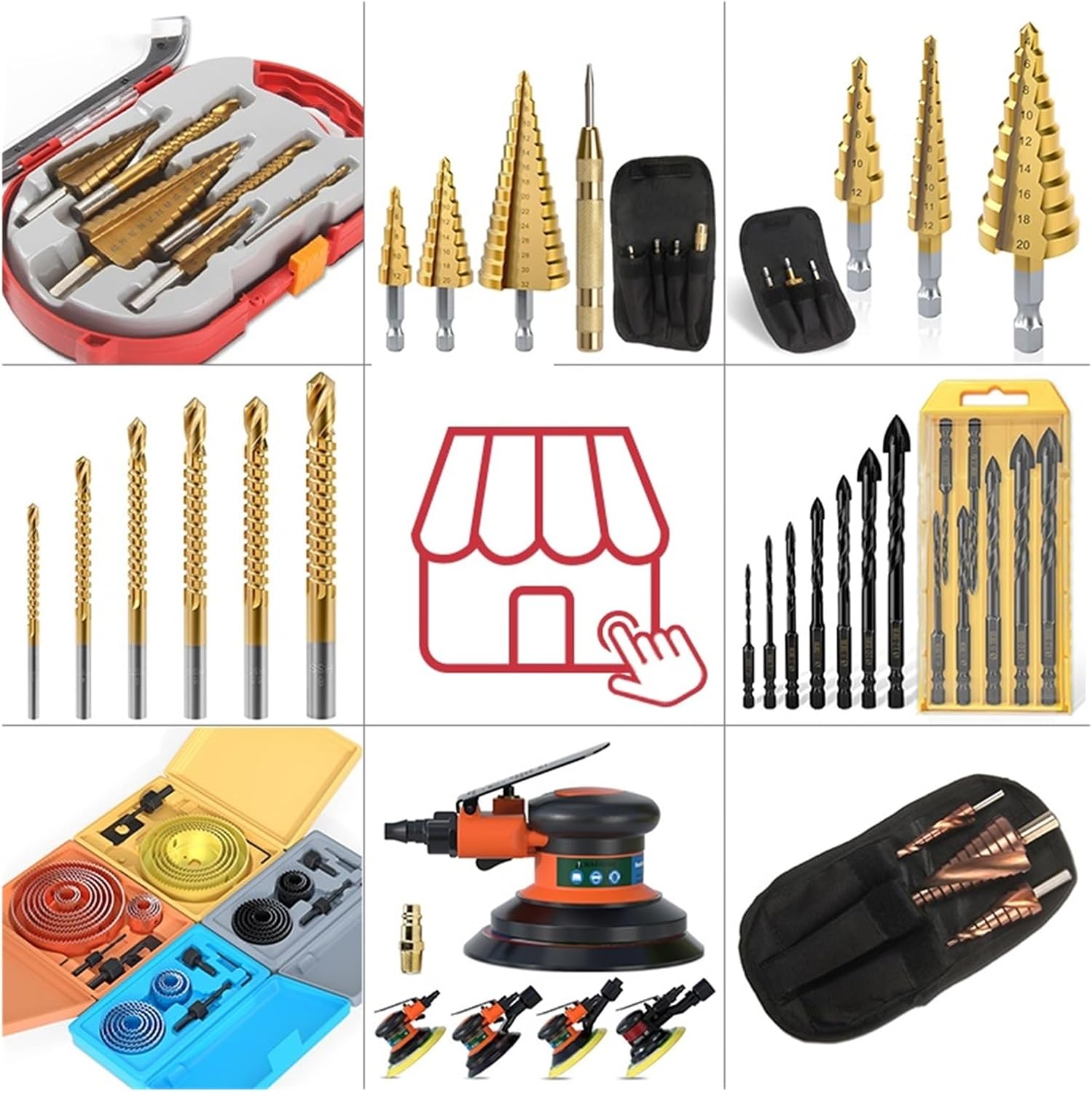 Polishing/Grinding Machine,5MM Eccentric,125/150MM Orbital Grinder/Sander,Sandpaper Polishing Wheels Kit for Woodworking(6In Grinder)