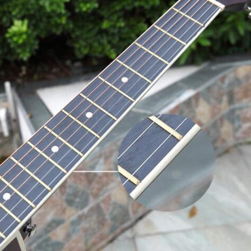 Full Size Guitar Acoustic Guitar Classical Guitar Student Practice Outdoor Carrying Sound Sweet Metal String Basswood Beginner Acoustic Guitar Starter Package Student G (Beige Long)