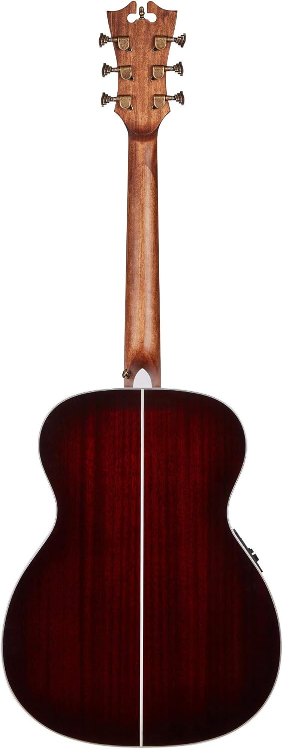 D'Angelico Electro Acoustic 6 String Guitar, Right, Trans Black Cherry Burst (DAPOMTBCBAPS)