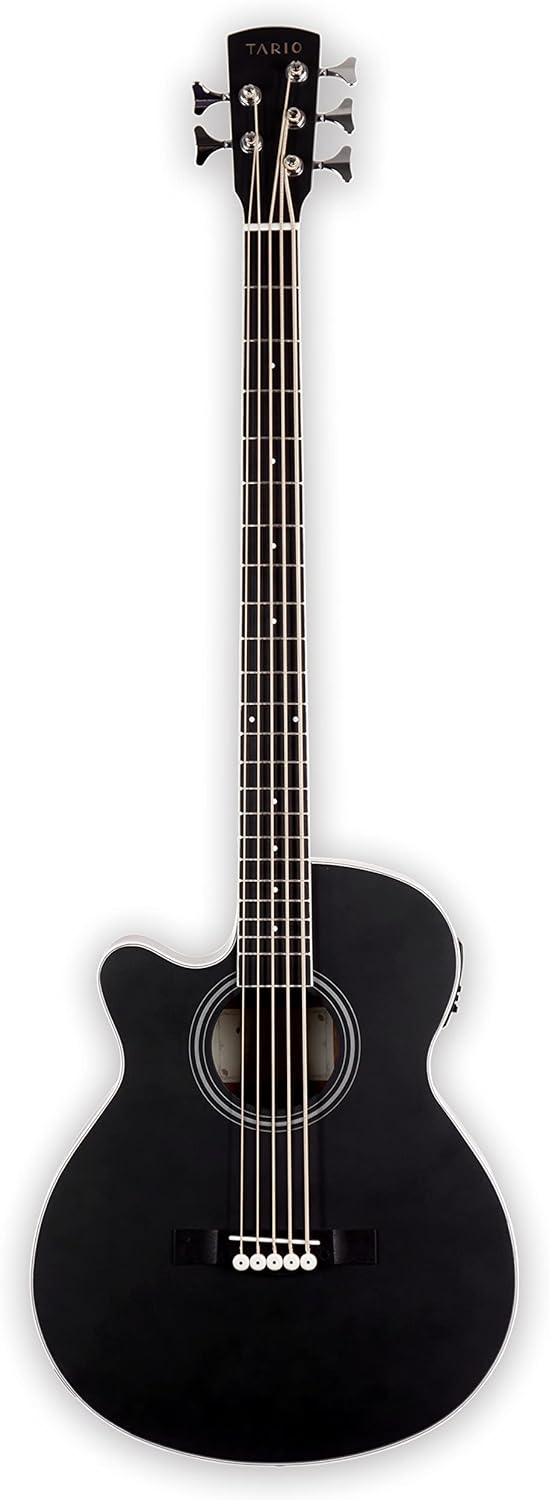 TARIO Left-handed 5 String Electric Acoustic Bass spruce top Mahogany back & sides (Left-handed 5 string)