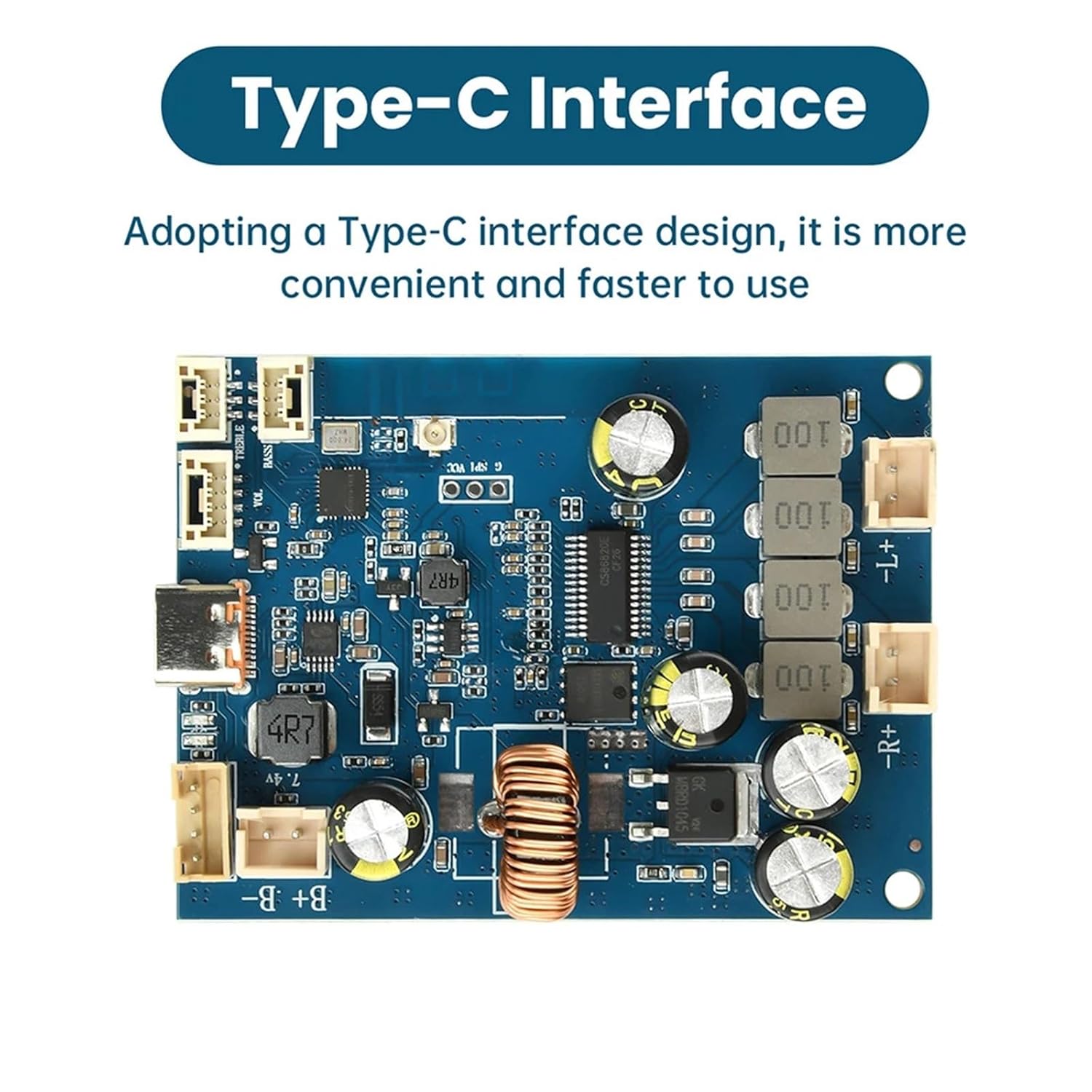 25W+25W 2.0 Channel Digital Stereo Audio Power Amplifier Board 25W*2 Sound Amplifiers AMP Module Adjustable Tuning