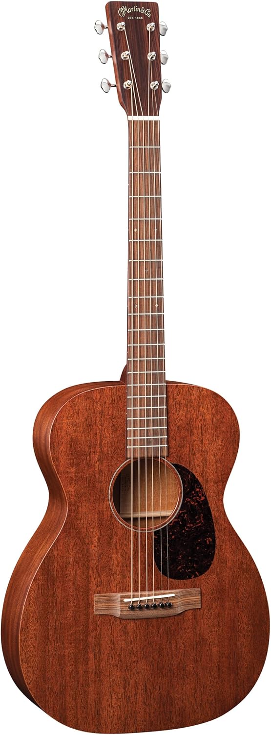 Martin Guitar 00-15M with Gig Bag, Acoustic Guitar for the Working Musician, Mahogany Construction, Satin Finish, 00-14 Fret, and Low Oval Neck Shape
