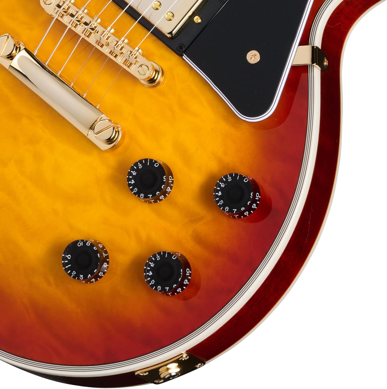 Epiphone EXCLUSIVE Les Paul Custom Quilt AAA, Ice Tea with Bag