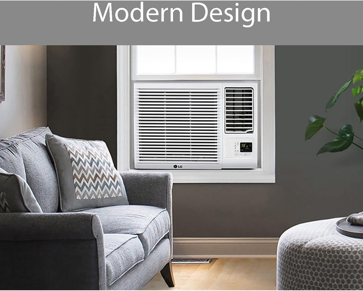 LG 12,000 BTU Smart Window Air Conditioner with Supplemental Heat, 230V, Cools 550 Sq.Ft. (22' x 25' Room Size), 2 Cooling, Heating & Fan Speeds, Works with LG ThinQ, Amazon Alexa, and Hey Google