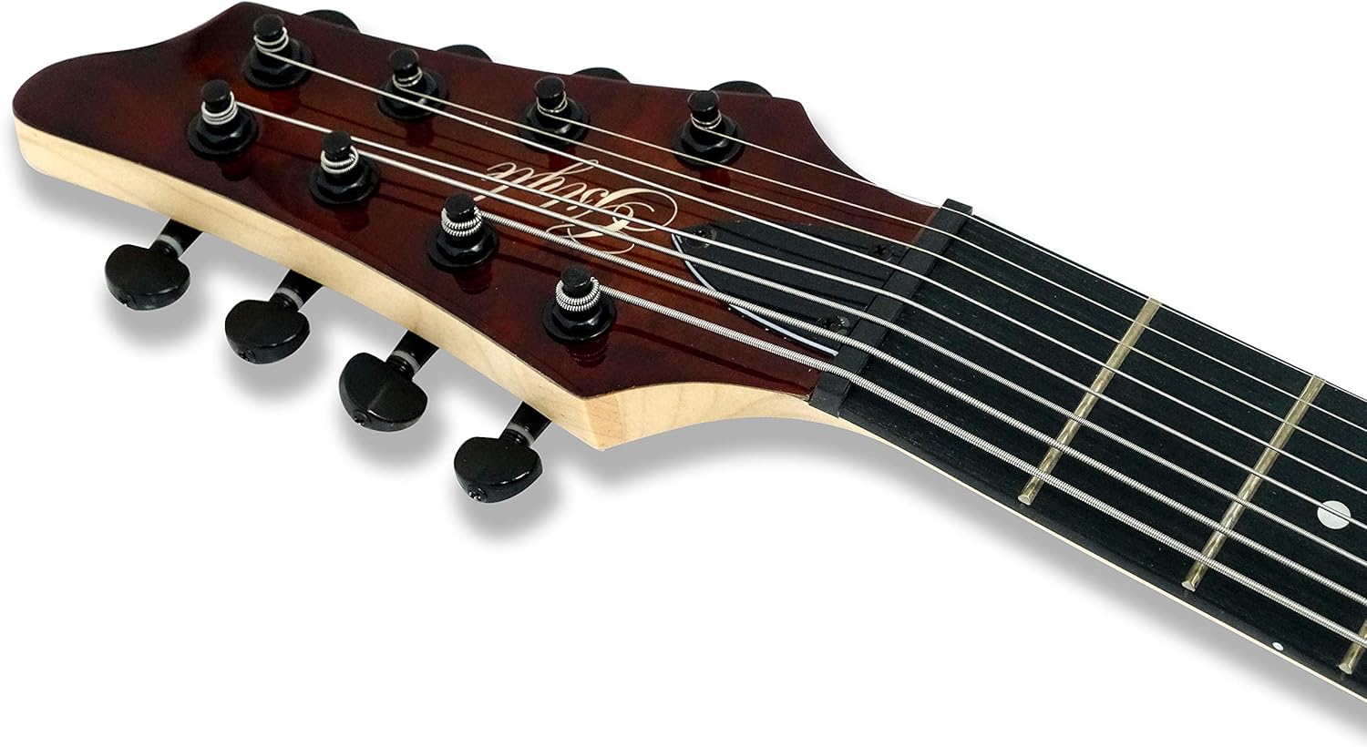 Gstyle 8 String Electric Guitar Burl poplar veener top okoume Wood Body Bolt On Maple Neck Poplar Wood Body (Right-handed) (ES-800)