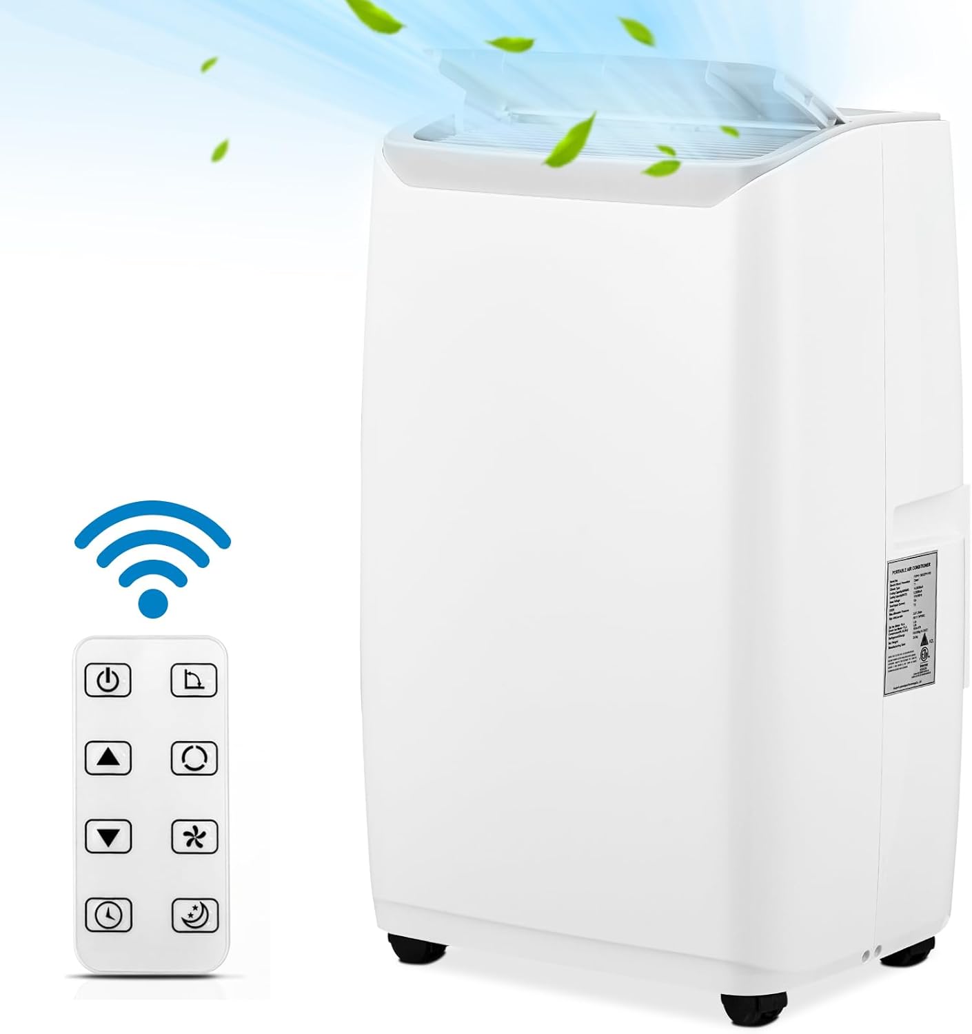 14000 BTU Portable Air Conditioner for 750 Sq.Ft Spaces,3-in-1 Ultra-Quiet Cooling System with Remote Control, Auto Oscillation, 24H Timer for Large Rooms, Living Areas & Bedroom Climate Control