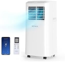 ROVSUN WiFi Enabled Smart 8000 BTU Portable Air Conditioner with Remote & APP Control, 3-in-1 Cooler, Dehumidifier & Fan, Powerful Room Mobile AC Unit with Rolling Wheels & Easy Installation Kit