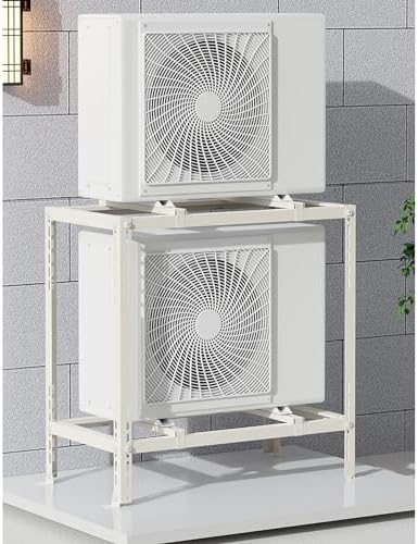 Outdoor Air Conditioner Mount Condenser Heavy Duty Bracket, Ductless Split Bracket, Double Level Design, Can Support Two Units, Adjustable Width and Height, Max 500LB (Size : 800 * 1200 * 450mm)