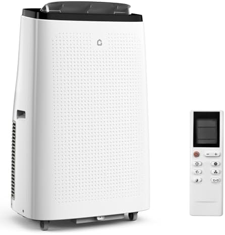 14000 BTU Portable Air Conditioner 3 in-1, Energy-Efficient Low Noise AC Unit with Sleep Mode, 3 Speeds, Dehumidifier, Fits 16 in-47 in Windows for 600-750 sq ft Rooms