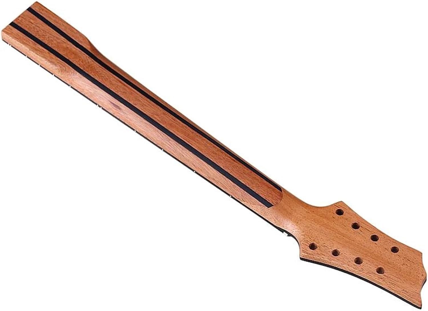 Replacement Guitar Neck 8 Strings Electric Guitar Neck 24 Frets Okoume Wood Neck Black Head With Double Truss Rod Double Back Line