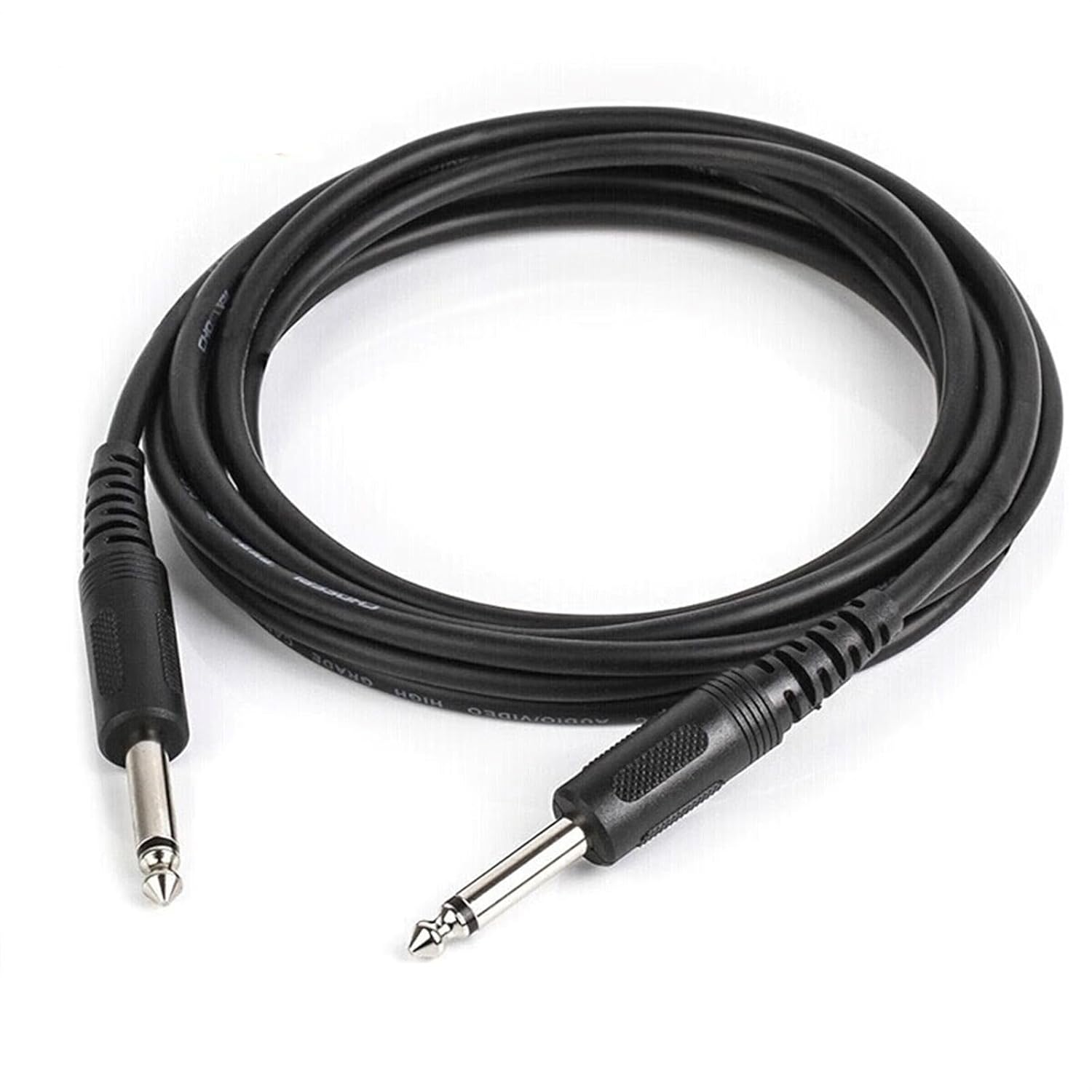 Guitar Audio Cable 6.5mm Cable 6.35 Large Two-core Male to Male Connection Cable to Recording Cable Guitar Amplifier Speaker Adapter Cable(15 Meters)