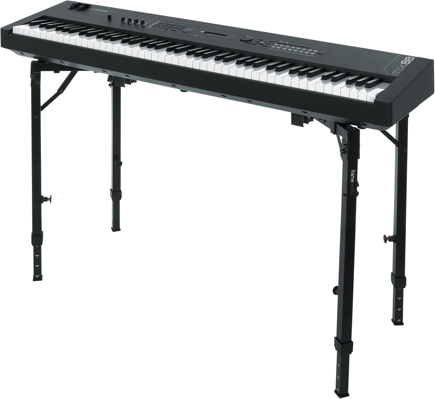 Gator Frameworks Adjustable T-Stand Folding Workstation or Keyboard Stand, Weight Capacity of 250lbs (GFW-UTL-WS250)