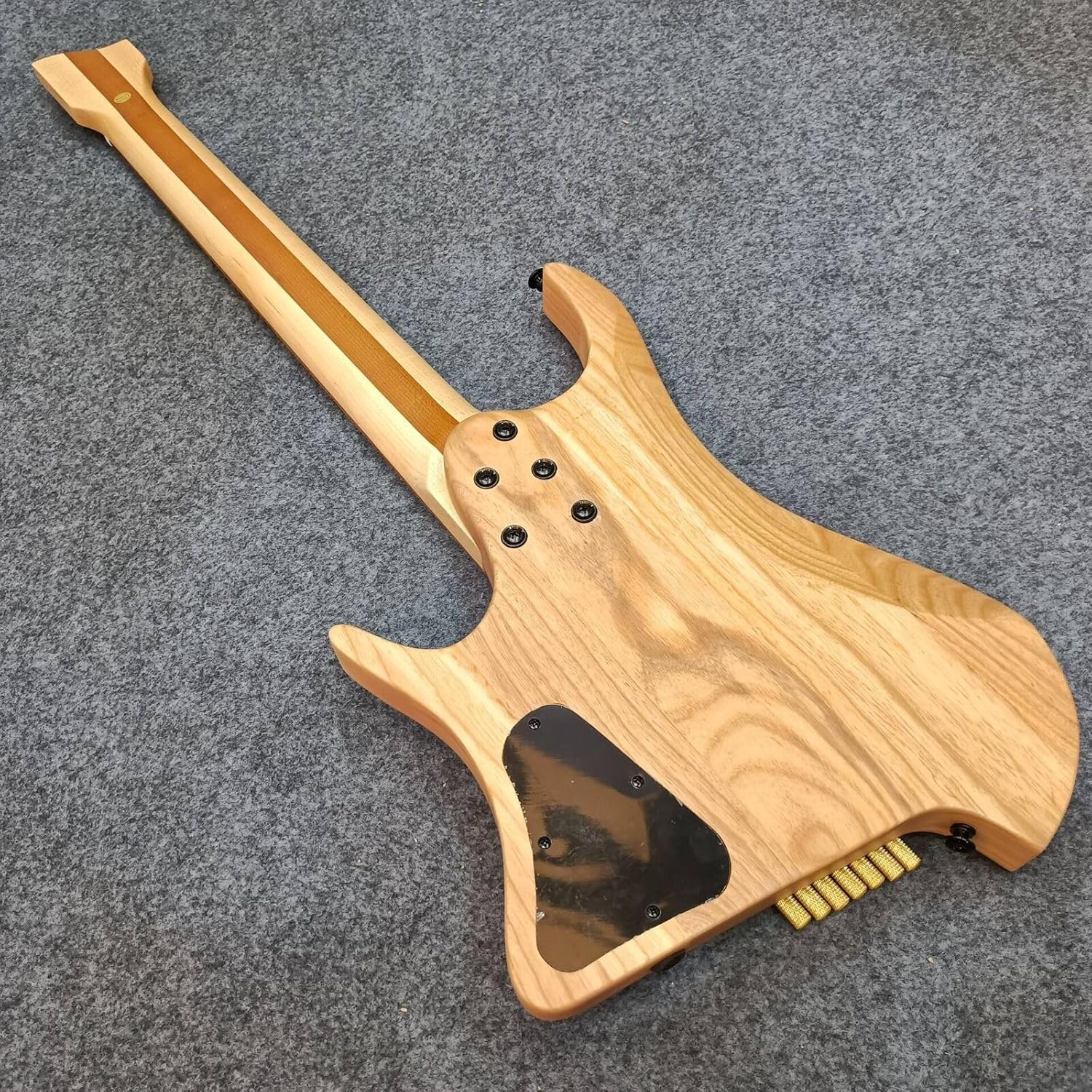 Headless Electric Guitar, 7-String Fanned Fret Guitar,Roasted Maple Neck 24 Fret Professional Guitar