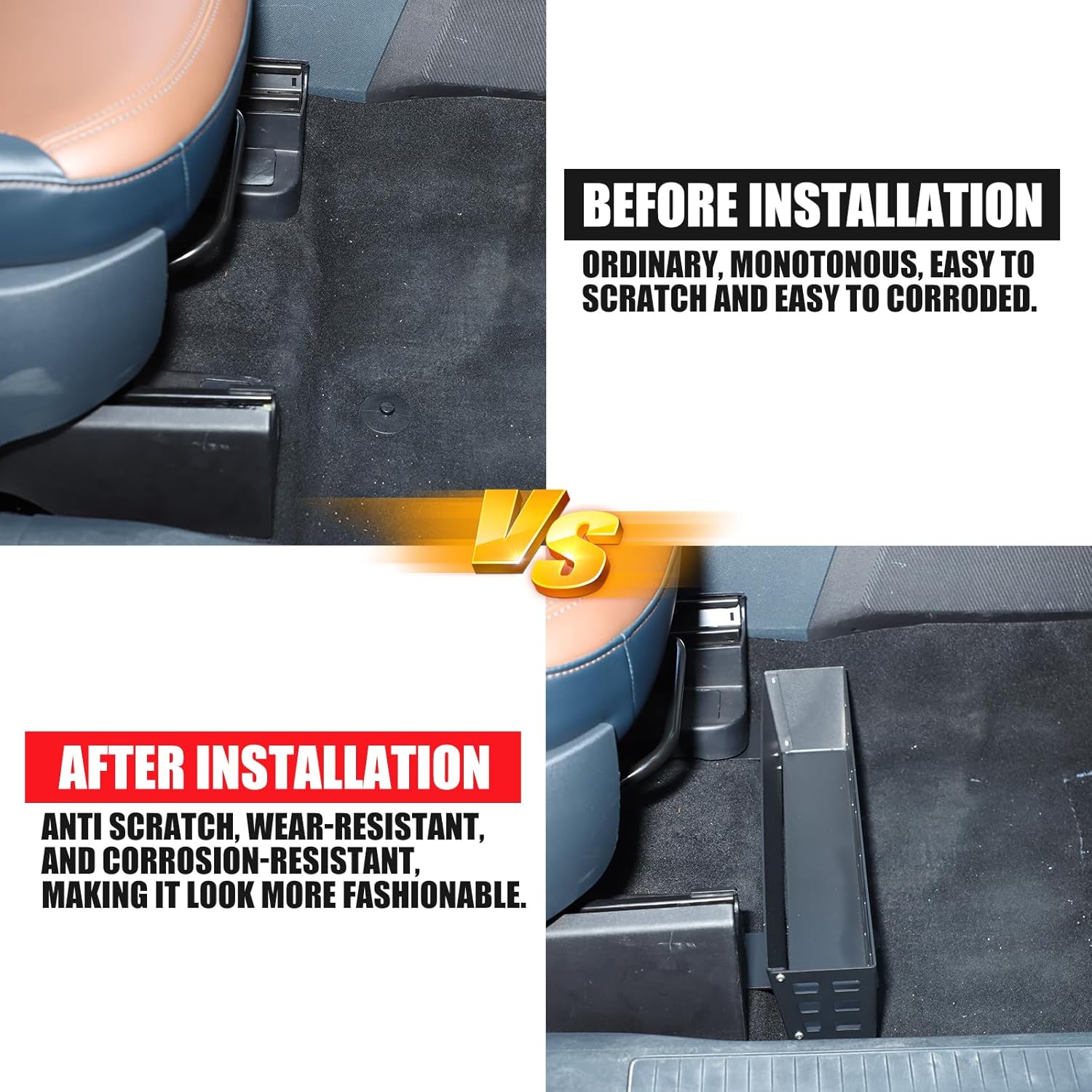 Aunginsy Passenger Under Seat Storage Basket Compatible with Ford Maverick 2022-2026, Car Front Row Co-pilot Underseat Hidden Organizer Tray Multi-Functional Storage Bins Tool Box Interior Accessories