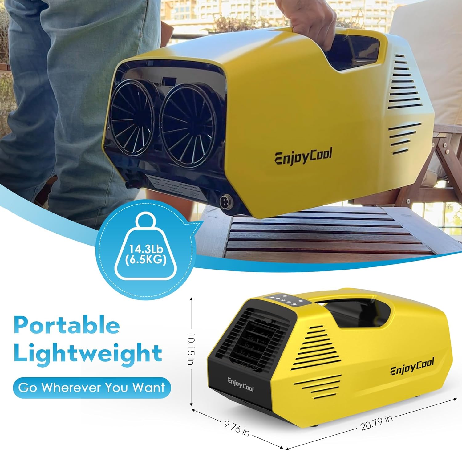 2380BTU Camping Air Conditioners - 14lb Tent Air Conditioner with Remote Control, Portable ac for Truck Outdoor/RVs/Fishing or Pet (Battery Not Included)