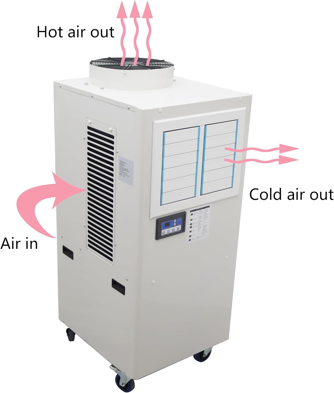 Industrial Air Conditioner Portable Mobile Spot Cooler Industrial Grade Commercial Indoor Outdoor Machine Louver Type 220V 1820W