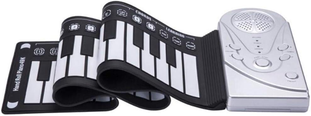 Keyboard Piano, Portable 49-Key Flexible Digital Keyboard Piano Silicone Roll Up Piano Folding Electronic Keyboard