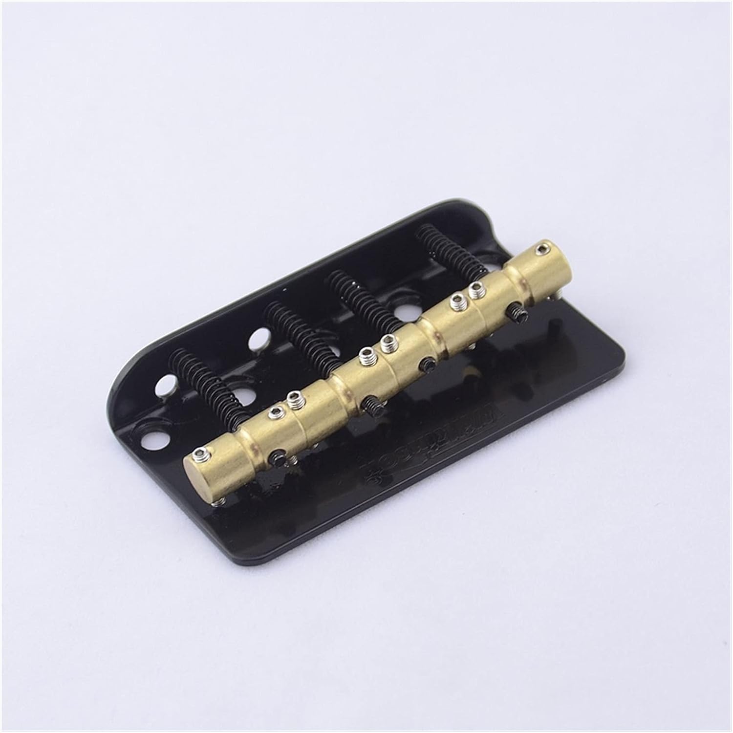 Guitar Bridge System Set 4 Strings Bass Bridge with Brass Saddles (Color : Black)
