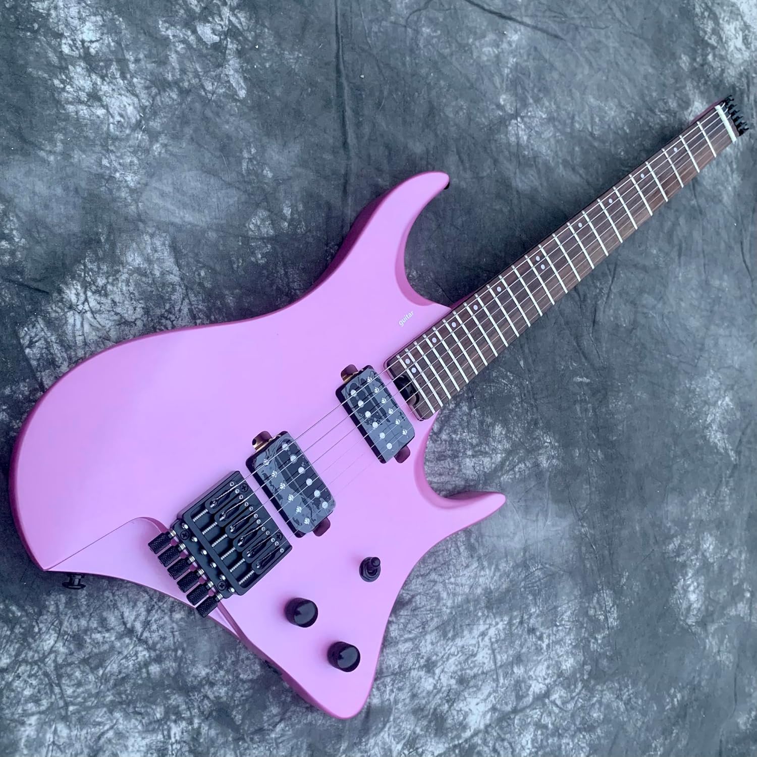 Headless 6-String Electric Guitar with Humbucker Pickups, Maple Neck, Rosewood Fretboard – Available in Purple & White, Perfect for Rock and Metal Professional Guitar (violet)