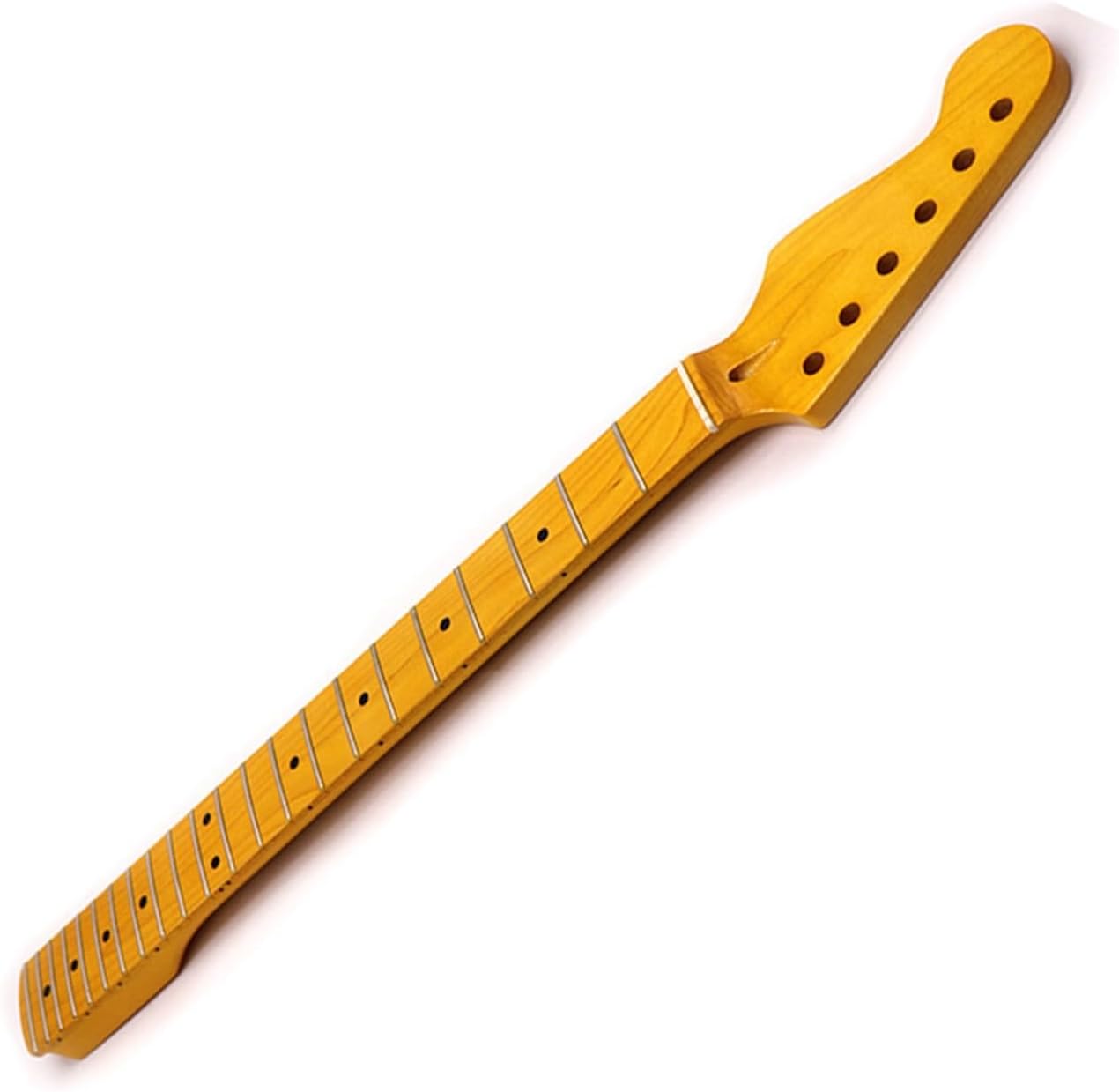 Replacement Guitar Neck 6-string 22-fret Left-handed Neck Canadian Maple Slightly Yellow Gloss Guitar Handle DIY Modified Electric Guitar Handle