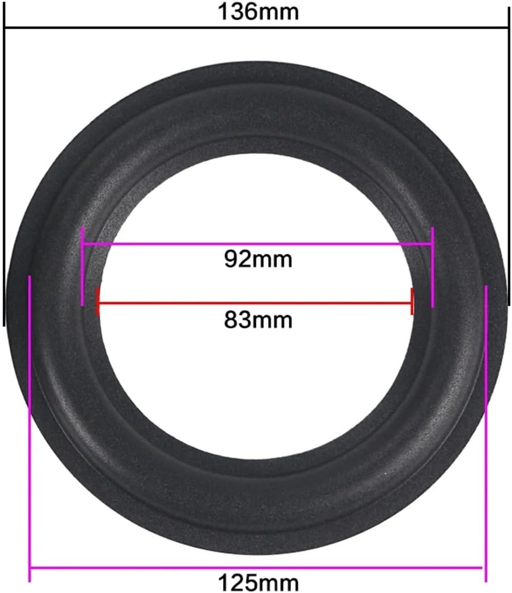 5.5 INCH 136MM Woofer Speaker Foam Surround Repair Parts Loudspeaker Repairment Folding Edge Suspension for 2PCS