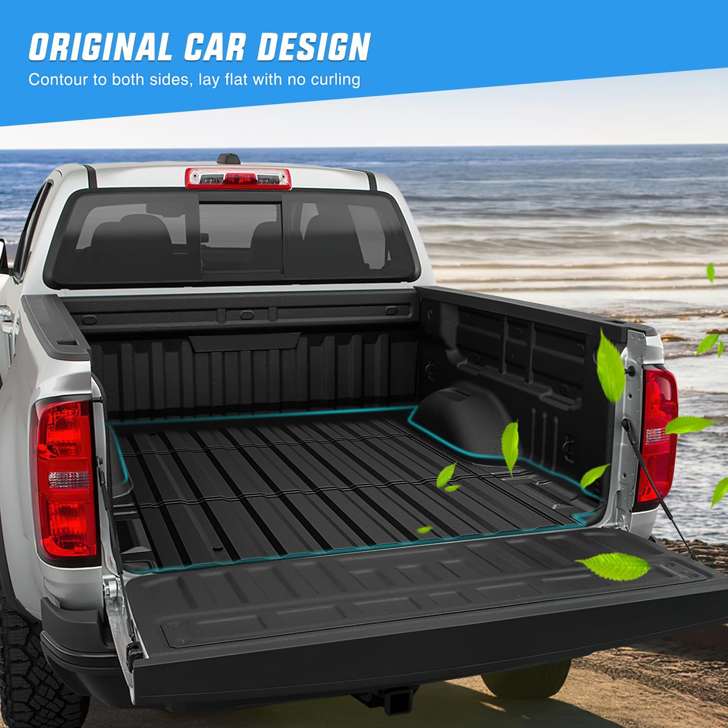 Nilight Truck Bed Mat 5FT for 15-22 Colorado Canyon, TPE Anti-Slip Cargo Bed Liner Mat for 2015 2016 2017 2018 2019 2020 2021 2022 Chevrolet Chevy Colorado & GMC Canyon, All Weather Protection