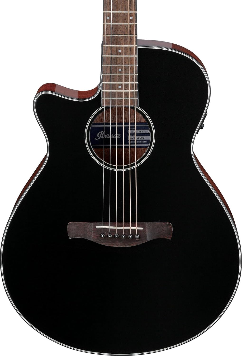 Ibanez AEG50L Left-Handed Acoustic-Electric Guitar - Black High Gloss Bundle with Gig Bag, Tuner, Strap, D'Addario Strings, Picks, Austin Bazaar Instructional DVD, and Polishing Cloth