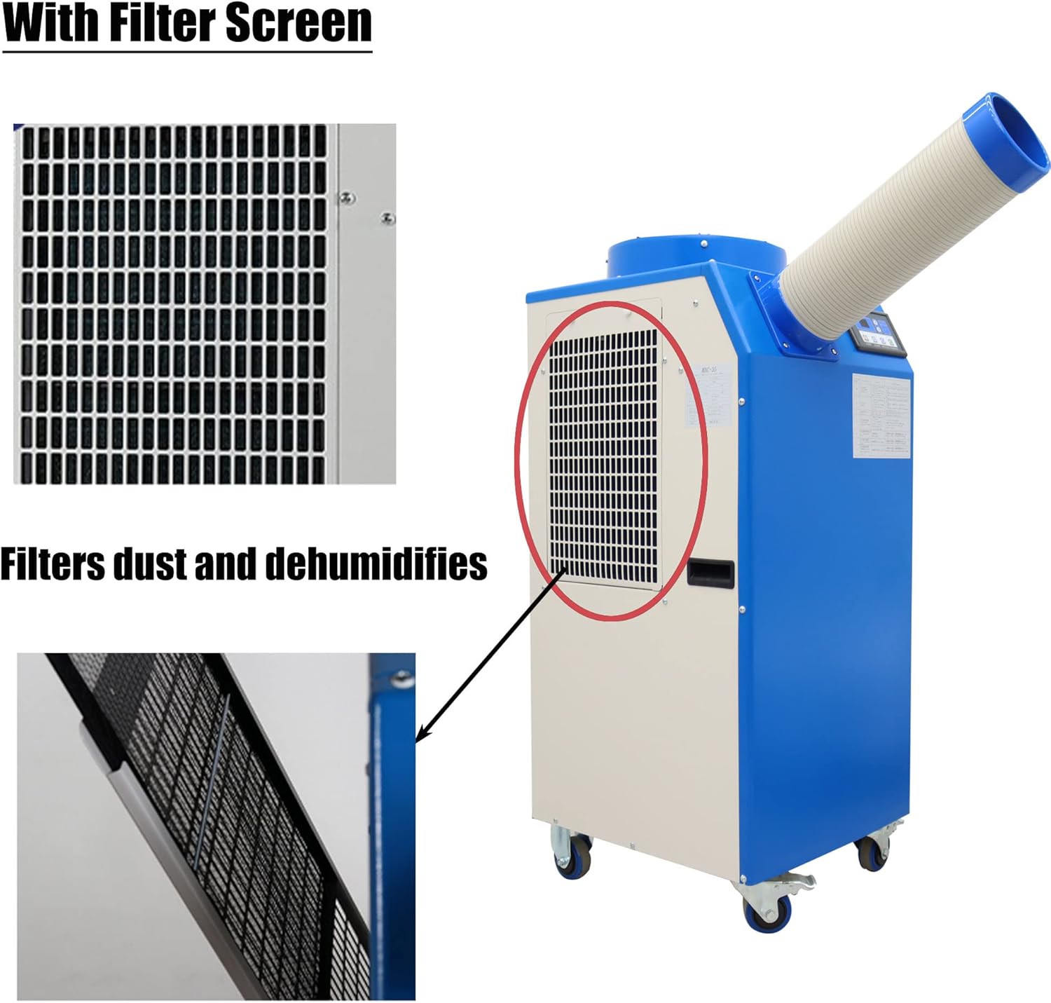 Industrial Air Conditioner Portable Mobile Spot Cooler Industrial Grade Commercial Indoor Outdoor Air Cooling Machine 220V 1400W