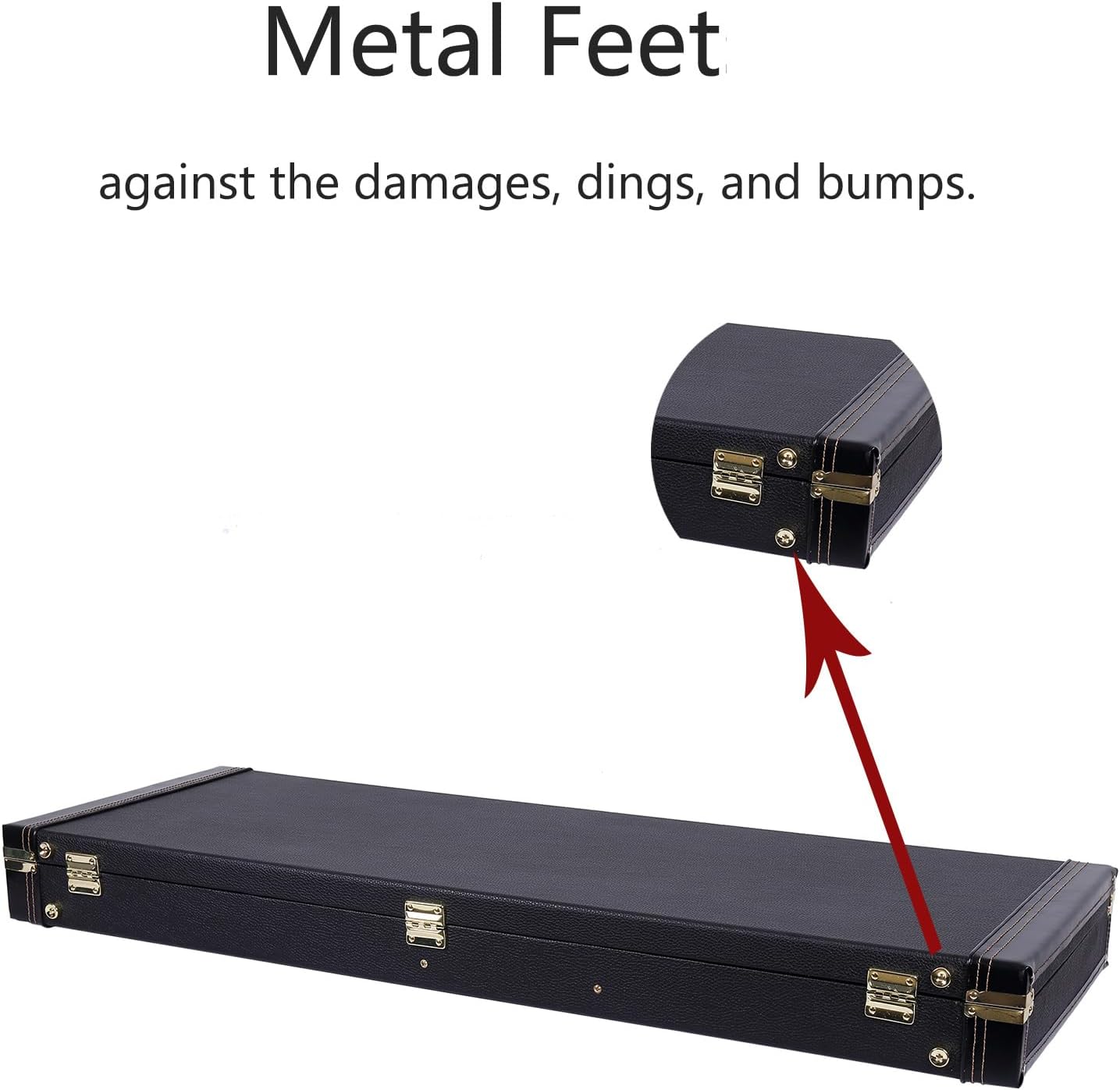 Crossrock Wooden Case for Electric bass Guitars,Black (CRW620BBK)