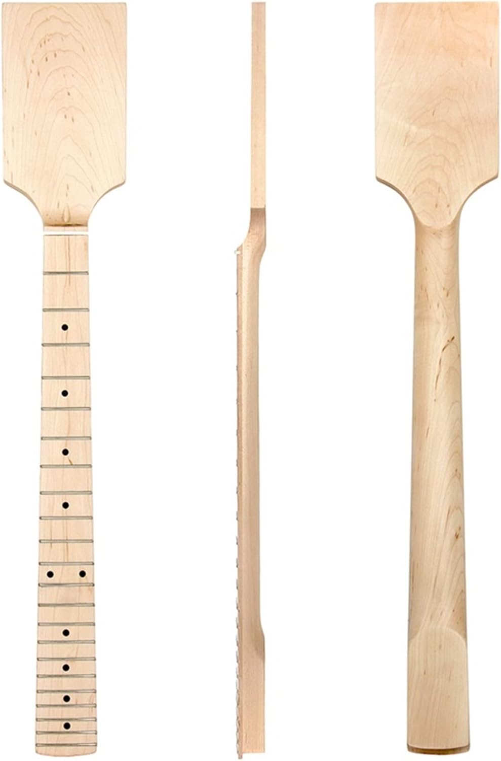 TSTS Electric Guitar Neck Paddle Head Rosewood On Maple 22 Frets Dot Inlay Unfinished Guitar ​Neck Replacement