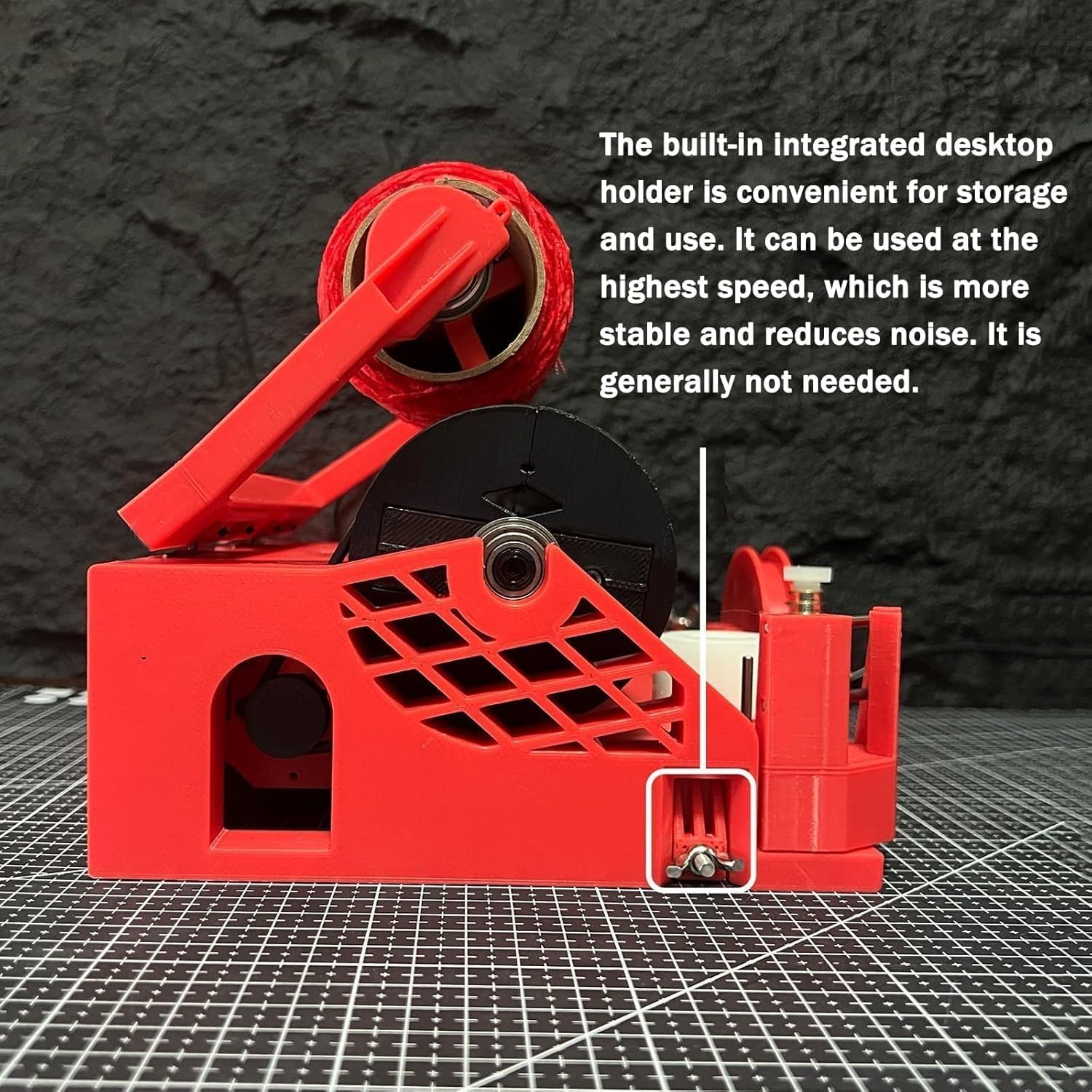 Desktop Electric Yarn Spinner, Automatic Yarns Winding Machine,with Length Calculator, for Weaving, Blending, Roving (Red)