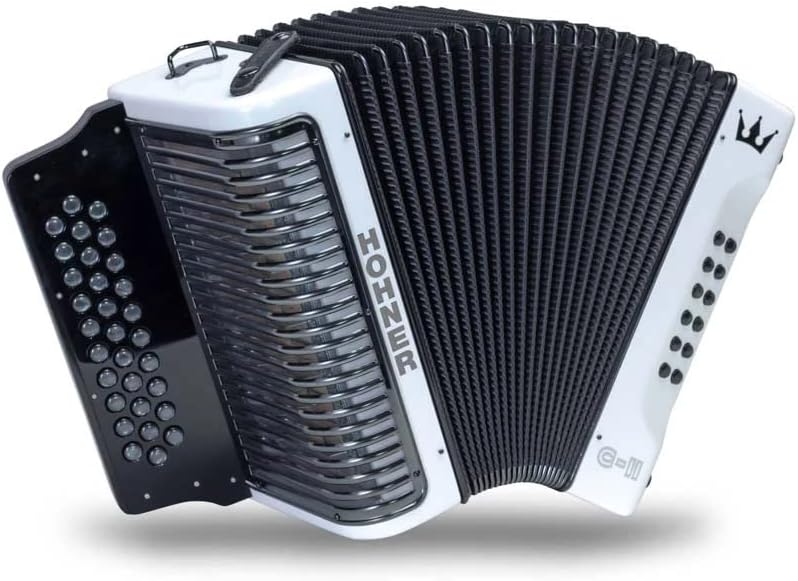 Hohner Accordions Corona C-II Accordion GCF White Rainbow