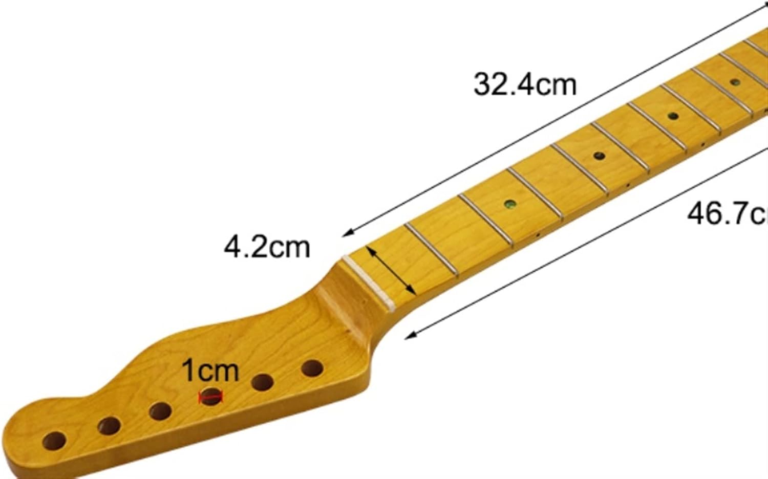 TSTS Electric Guitar Neck Maple Neck 6 String 21 Frets for TL Guitar Neck Good Handicraft Guitar ​Neck Replacement