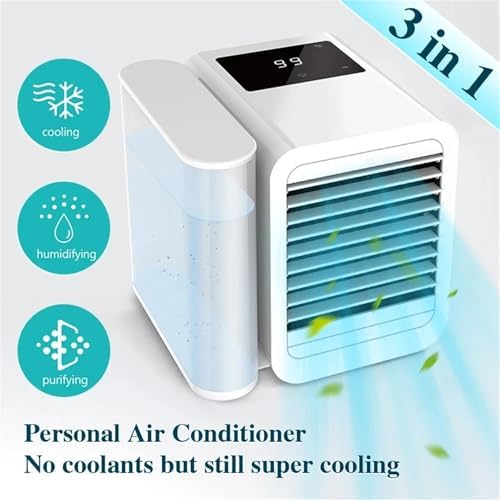 Portable Air Conditioner, Mini Air Conditioner Water Cooling Fan Touch Screen Timing Artic Cooler,Desktop Fan for Home Outdoors