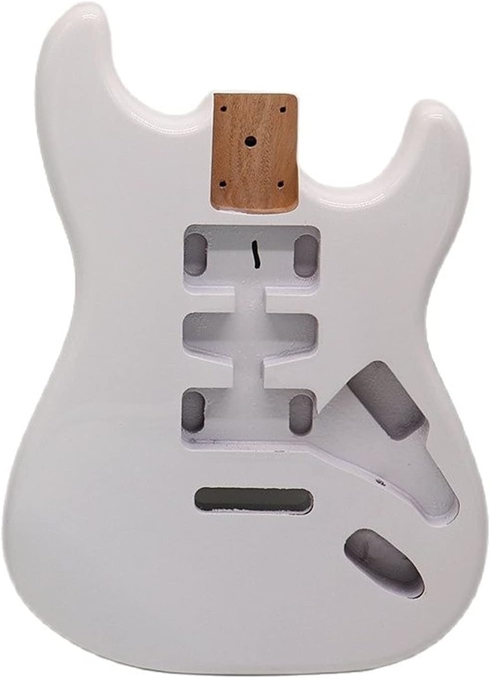Unfinished Guitar Kit White Color ST Guitar Body Poplar Wood Electric Guitar Barrel High Gloss Finish Guitar Accessory 5.7cm Pocket Width Handmade ​Guitar Body