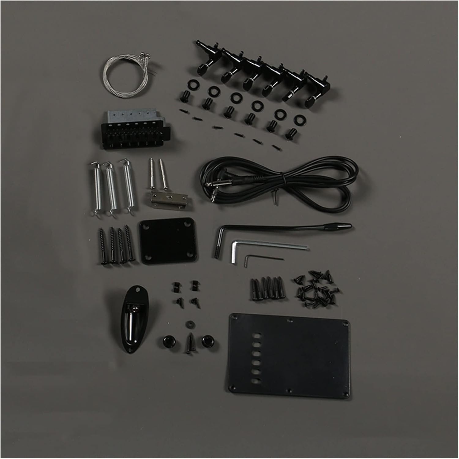 TSTS Right-Hand Unfinished Electric Guitar Builder Kit Pickups Hardware Zebrawood Body Neck&Fingerboard Unfinished Electric Guitar Kit